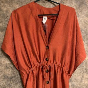 Dark orange short dress